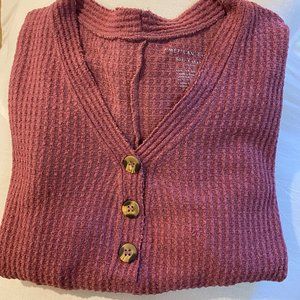 American Eagle Soft + Sexy Plush Pink Sweater